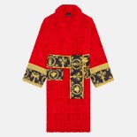 Versace Women I Baroque Bathrobe-Red