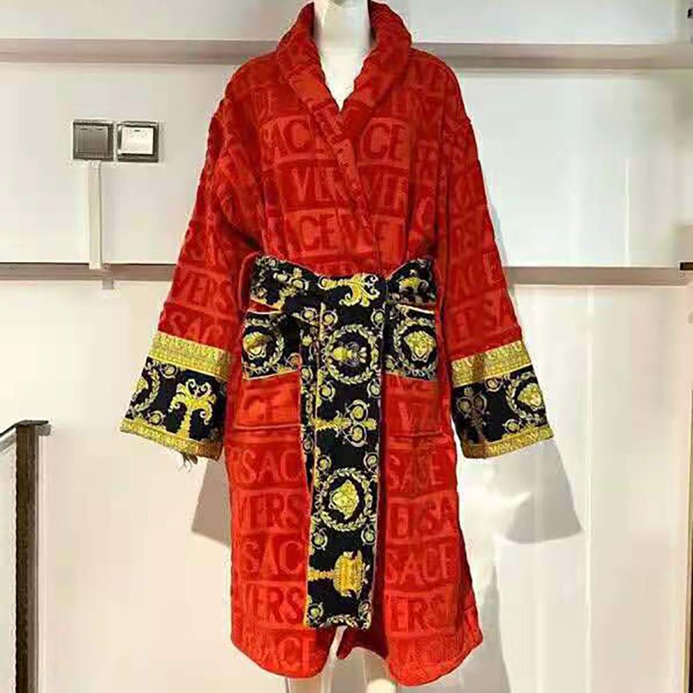 versace robe red,OFF