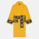 Versace Women I Baroque Bathrobe-Yellow