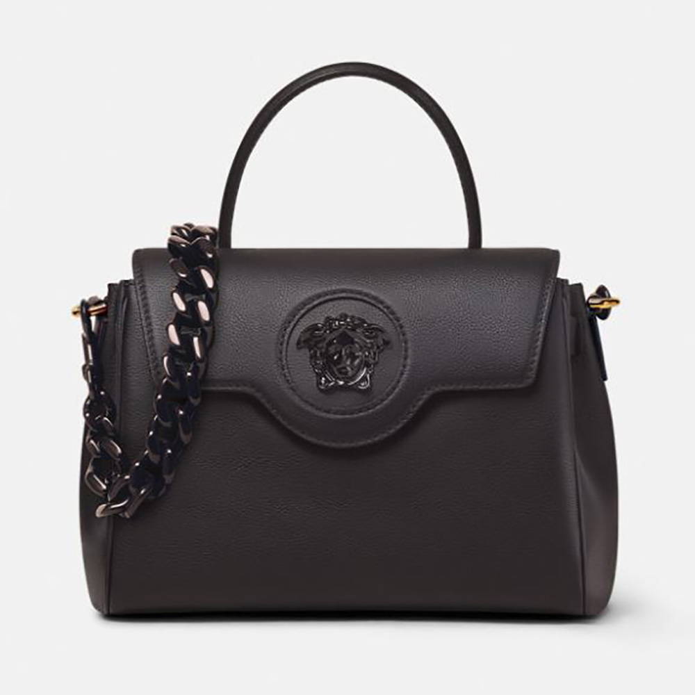 Versace Women La Medusa Medium Handbag Crafted From Premium leatherBlack