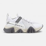 Versace Women Squalo Knit Sneakers-White