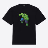 Balenciaga Men Hulk 2021Marvel Medium Fit T-Shirt in Black