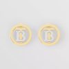 Burberry Women Gold and Palladium-plated Monogram Motif Earrings