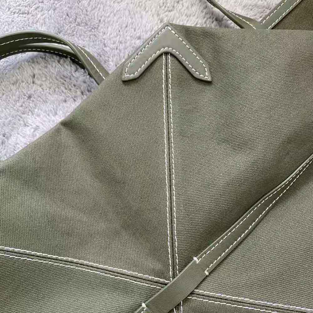Burberry Mini Horseferry Canvas Tote in Green