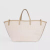 Burberry Women Mini Horseferry Linen Cotton Canvas Beach Tote