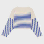 Celine Women Boxy Mariniere Sweater in Striped Cotton