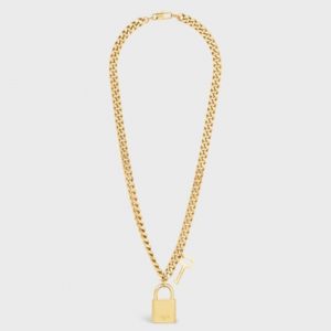 Celine Women Le 16 Necklace in Brass with Gold Finish