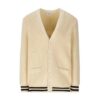 Celine Women Long Cardigan in Silk and Mohair