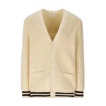Celine Women Long Cardigan in Silk and Mohair
