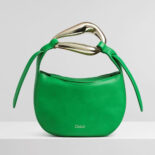 Chloe Women Kiss Small Purse in Small Grain Calfskin-Green