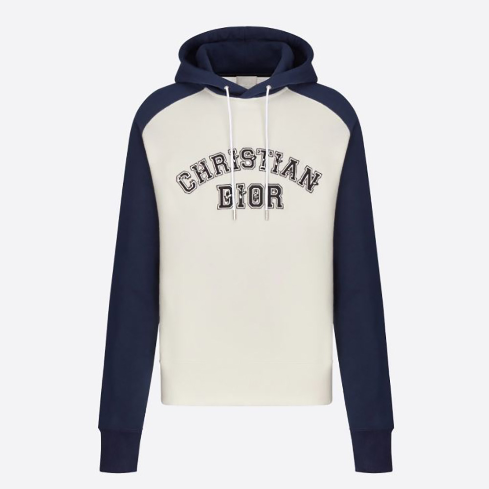 Dior Men Dior and Kenny Scharf Hooded Sweatshirt Deep Blue and White ...