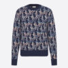 Dior Men Oblique Sweater Navy Blue Wool Jacquard 11 Dior Men Oblique Sweater Navy Blue Wool Jacquard