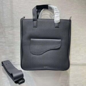 Saddle Tote Bag With Shoulder Strap Black