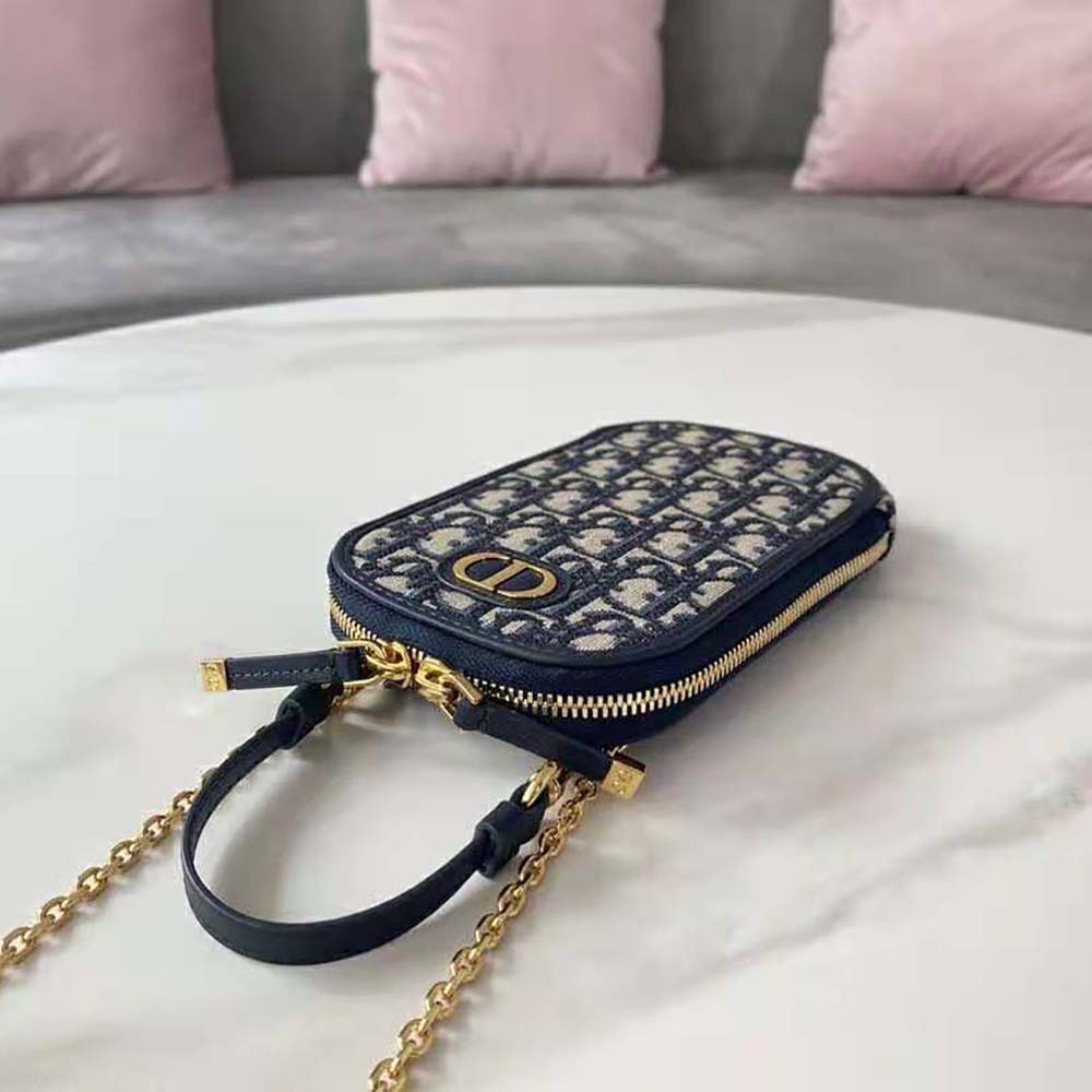 30 Montaigne Passport Holder Blue Oblique  Womens Dior Card Holders &  Small Accessories ⋆ Rincondelamujer