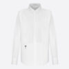 Dior Women Blouse with Plastron White Cotton Poplin