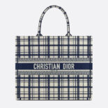 Dior Women Book Tote Blue Check'n'Dior Embroidery