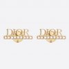 Dior Women Dio(r)evolution Stud Earrings Gold-Finish Metal and White Crystals 12 Dior Women Dio(r)evolution stud earrings Gold-Finish Metal and White Crystals