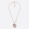Dior Women J adior Necklace Antique Gold-Finish Metal and Multicolor Crystals