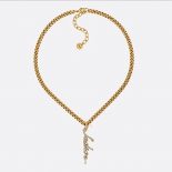 Dior Women J adior Necklace Antique Gold-Finish Metal and White Resin Pearl