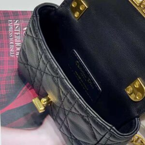 Dior - Medium Dior Caro Bag Black Supple Cannage Calfskin - Women