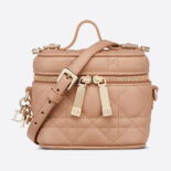 Dior Women Micro Lady Dior Vanity Case Cannage Lambskin-pink