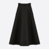 Dior Women Mid-Length Skirt Black Wool and Silk