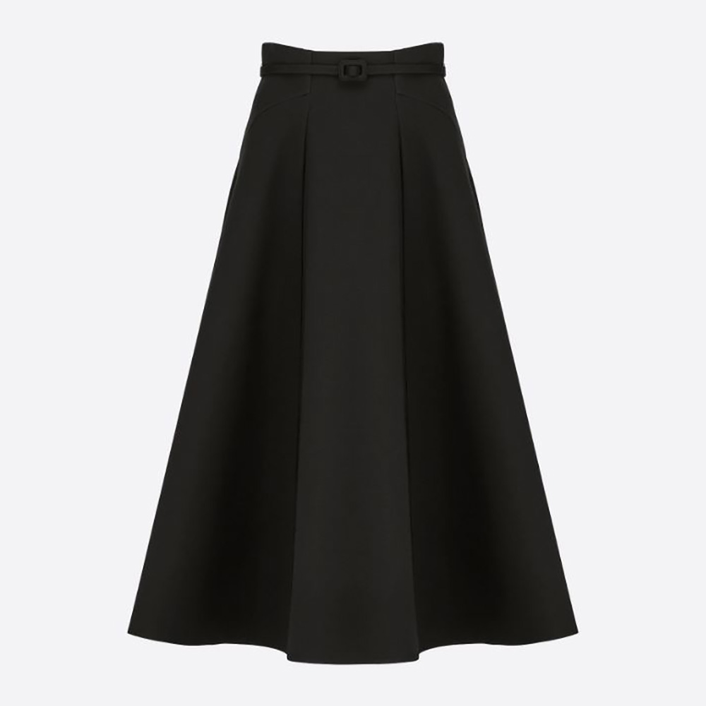 Dior Women MidLength Skirt Black Wool and Silk — free download