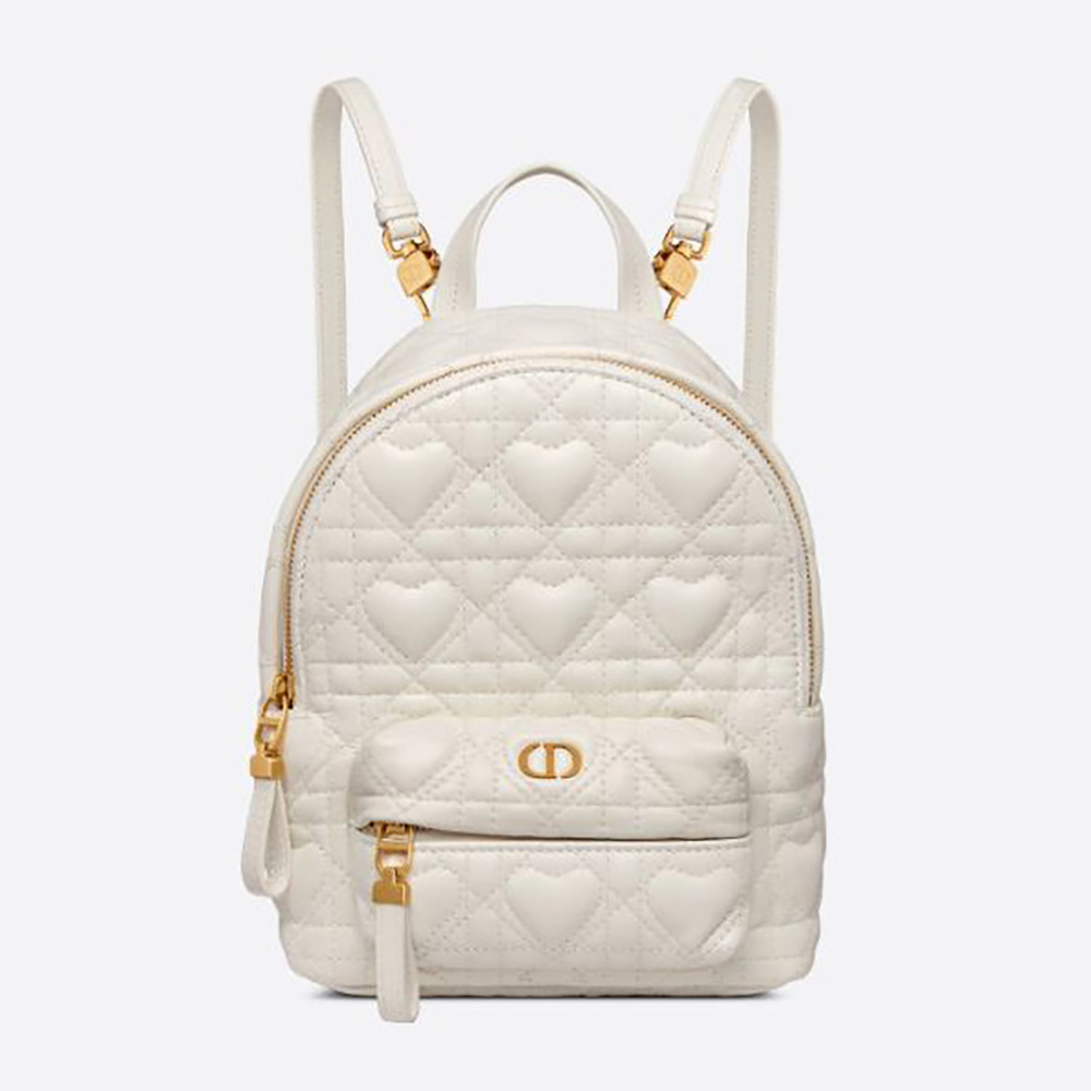 Dior Women Mini Dioramour Dior Backpack Latte Cannage Lambskin with ...