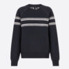Dior Women Reversible Crew-Neck Sweater Blue Double-Sided Technical Cashmere