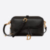 Dior Women Saddle Double Pouch Goatskin-black