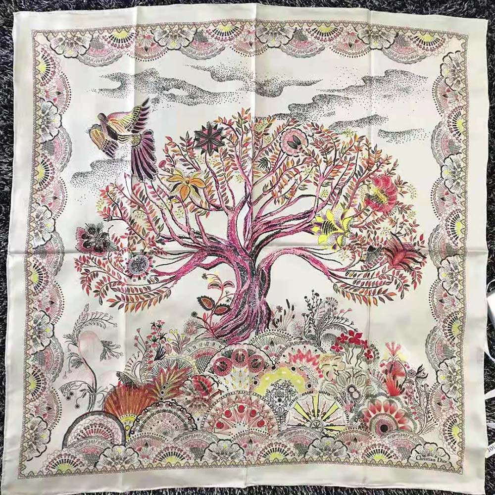 dior tree of life scarf