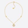 Dior Women in Heart Lights Necklace Gold-Finish Metal and Multicolor Crystals