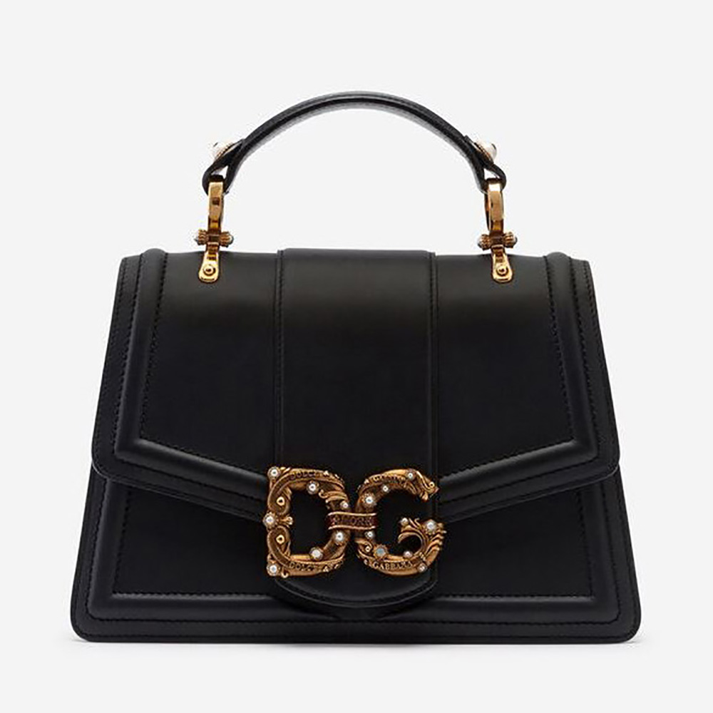 Dolce Gabbana D&G Women Amore Bag in Calfskin-Black
