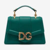 Dolce Gabbana D&G Women Amore Bag in Calfskin Leather-green