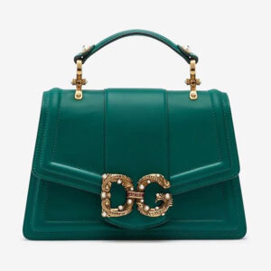 Dolce Gabbana D&G Women Amore Bag in Calfskin Leather-green