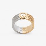 Fendi Women F is Fendi Gold and Palladium Ring