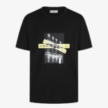 Givenchy Men Contrasted Black Jersey T-shirt with Black and White Photo Print