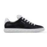 Jimmy Choo Women Diamond Lightf Black Nappa Leather Low-Top Trainers