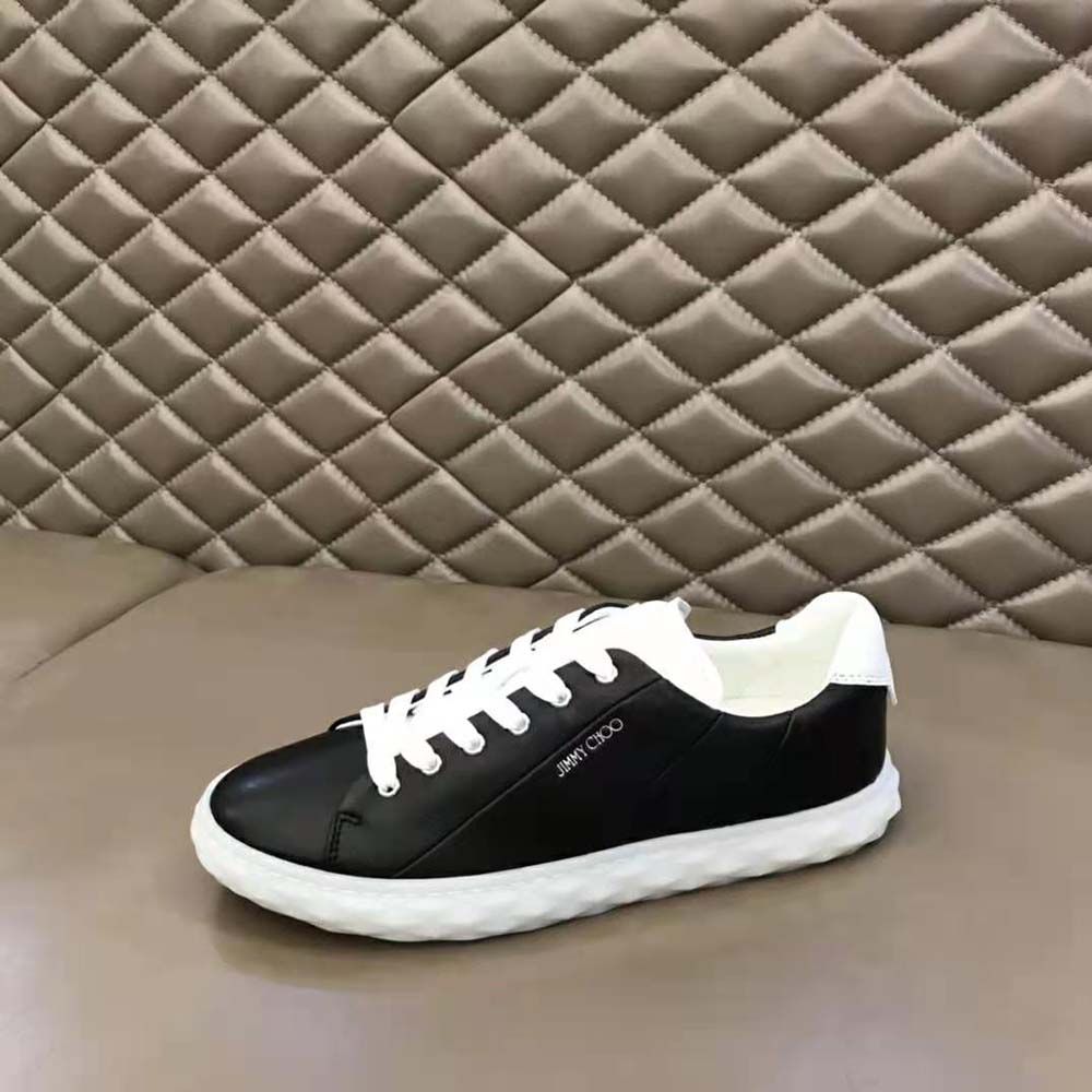 black leather trainers 6