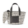 Loewe Women Elephant Basket Bag in Anagram Jacquard and Calfskin