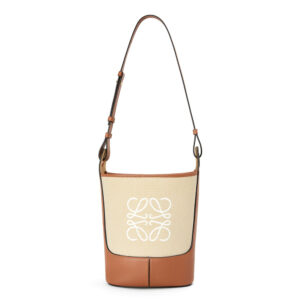 Loewe Women Small Hobo Bag in Anagram Jacquard and Calfskin