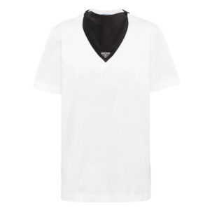 Prada Women Oversized Jersey T-shirt with Bandana