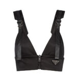 Prada Women Re-Nylon Gabardine Top-Black