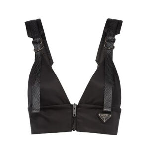 Prada Women Re-Nylon Gabardine Top-Black