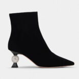 Roger Vivier Women Marlene Strass Booties in Velvet