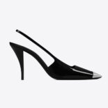 Saint Laurent YSL Women Blade Slingback Pumps in Patent Leather
