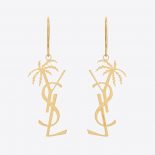 Saint Laurent YSL Women Monogram Palm Earrings in Metal