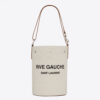 Saint Laurent YSL Women Rive Gauche Bucket Bag in Linen