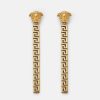 Versace Women Greca Drop Earrings-Gold