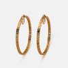 Versace Women Greca Hoop Earrings-Gold